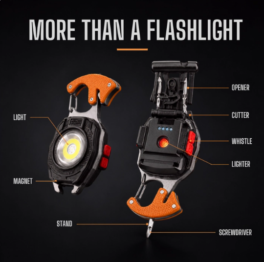 🔥 50% OFF | 8-in-1 Rechargeable Keychain Flashlight Multi-Tool 🔦