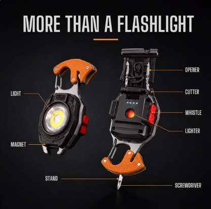 🔥 50% OFF | 8-in-1 Rechargeable Keychain Flashlight Multi-Tool 🔦