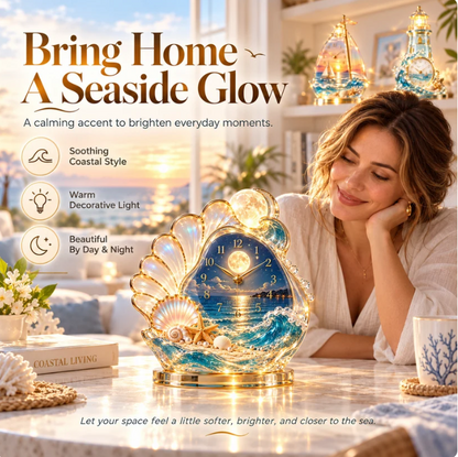 🌊 Coastal Glow Crystal Clock Collection — Bring the Beauty of the Sea Home ✨