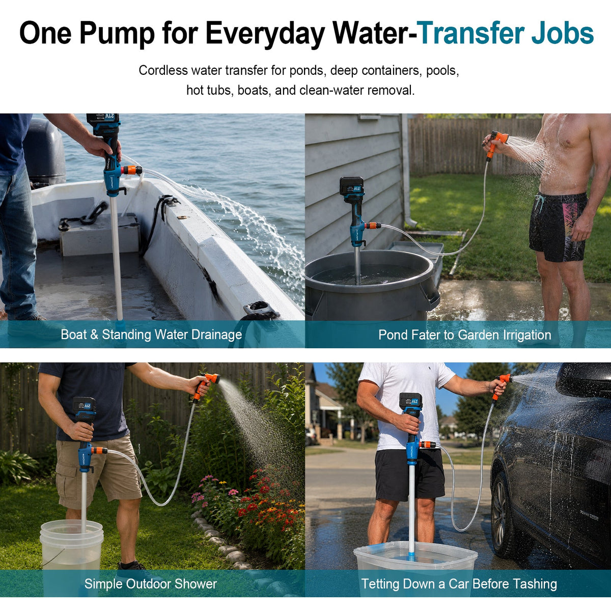 Mroace Cordless Portable Water Transfer Pump