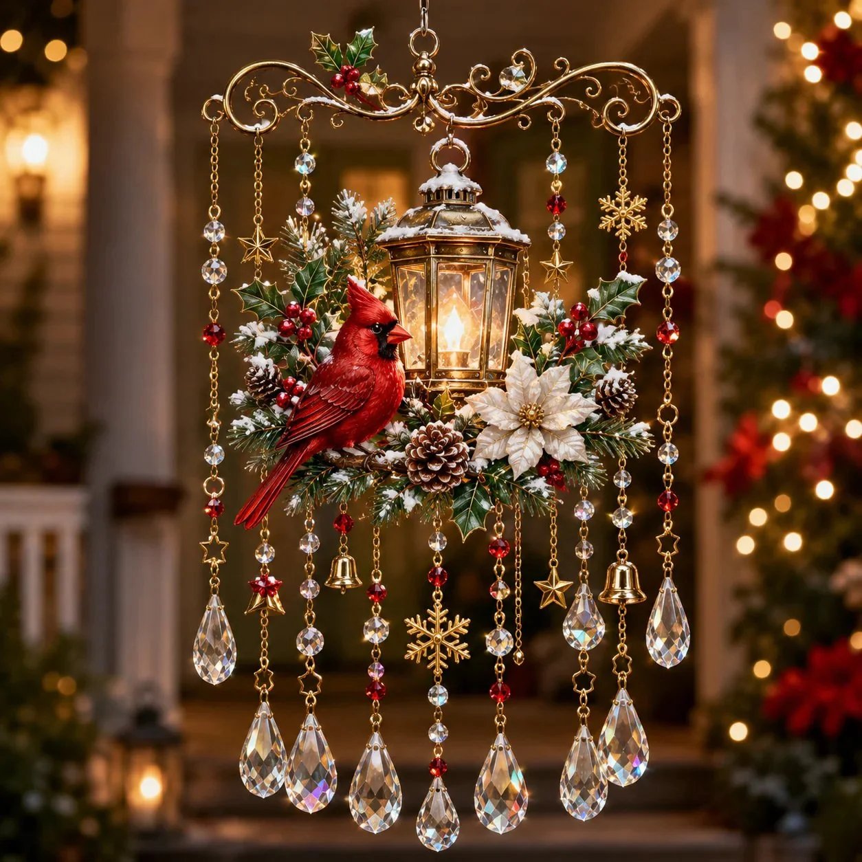 🎄 Limited-Time 50% OFF – Christmas Wind Chime with Crystal Drops🔔