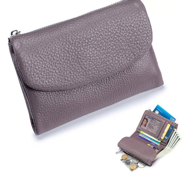 ✨⏰Unisex Pebble Real Leather RFID Wallet🔥
