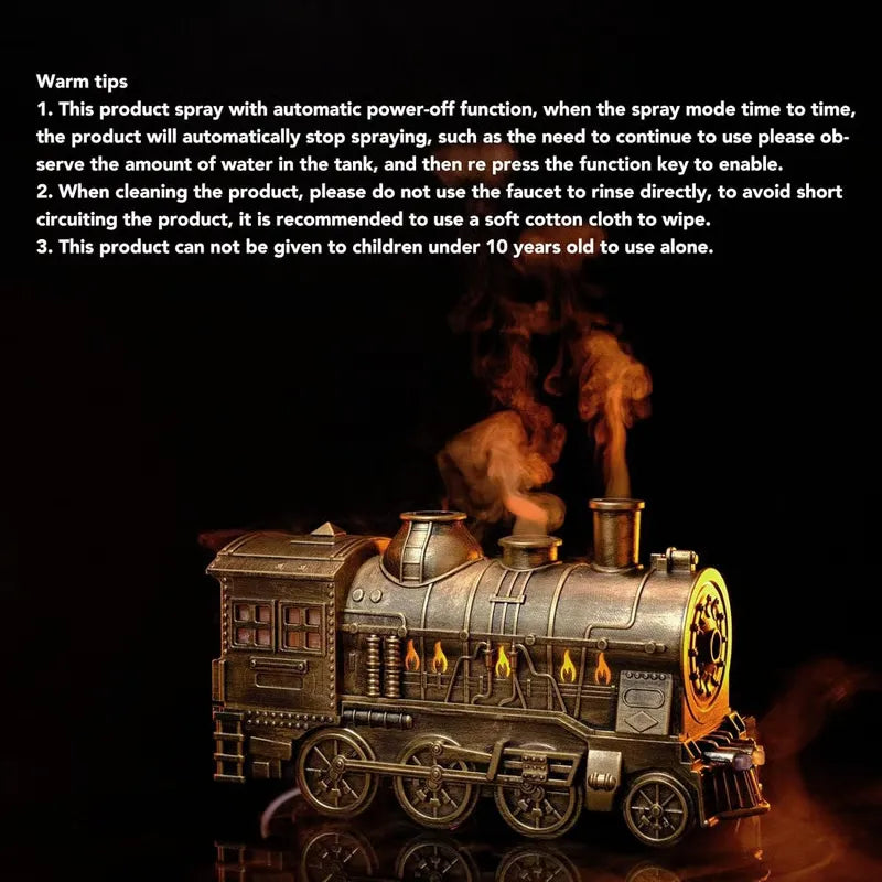 🔥Hot Sale 46% OFF🚂Retro Train Essential Oil Diffuser Humidifier-Free Shipping❗