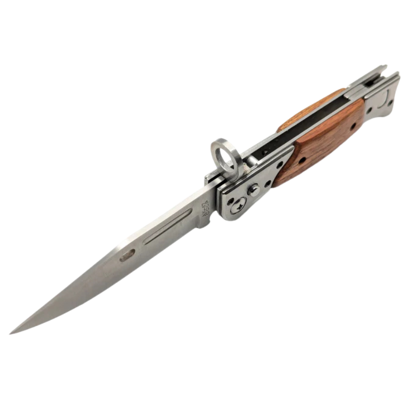 🔩 Vintage CCCP-Inspired Folding Utility Knife – 440C Steel Blade & Wood Handle 🪵