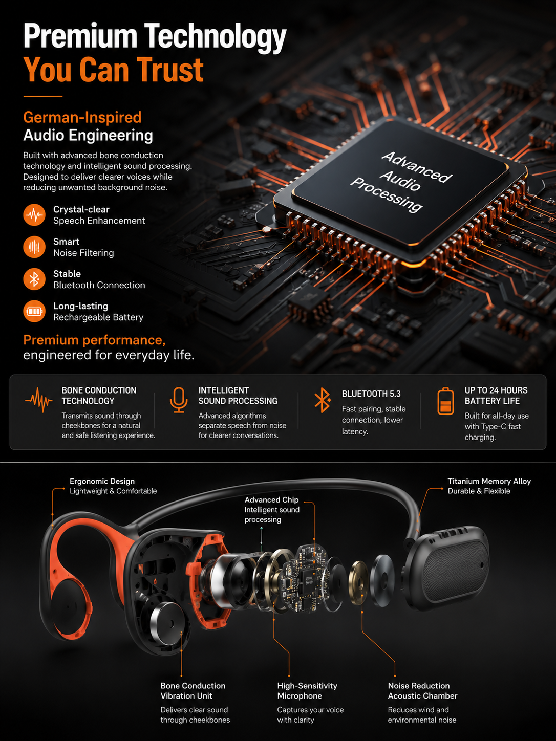🎧 Bone Conduction Technology