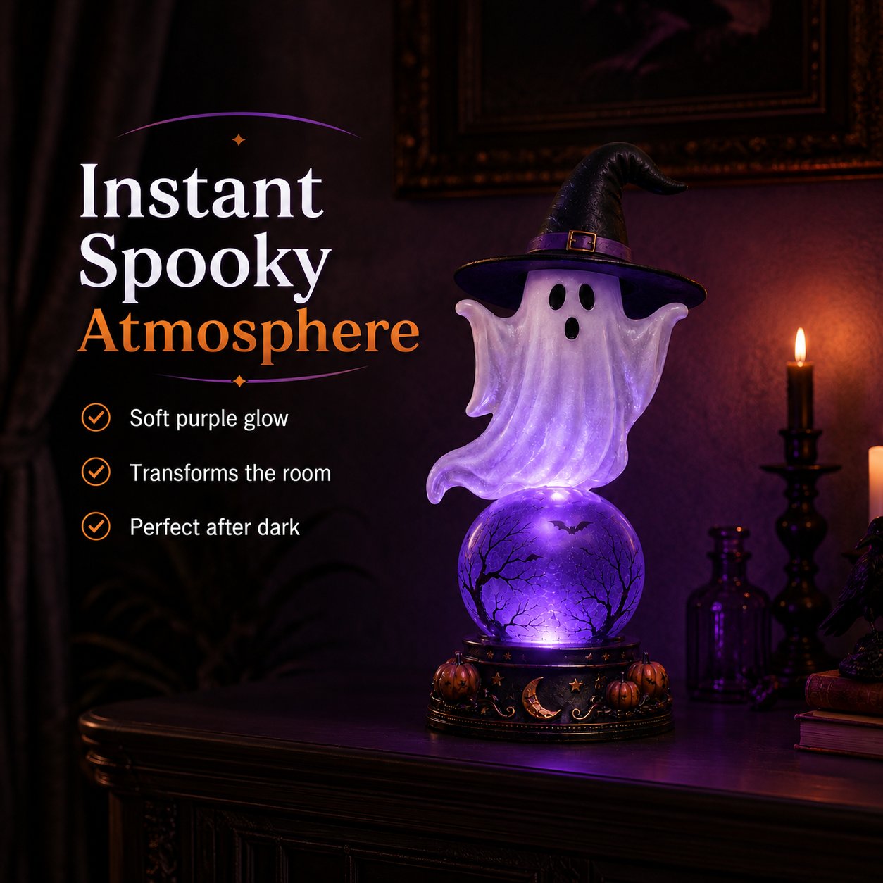 👻 Halloween Crystal Ball Lamp🔮 The Perfect Halloween Decoration🎃