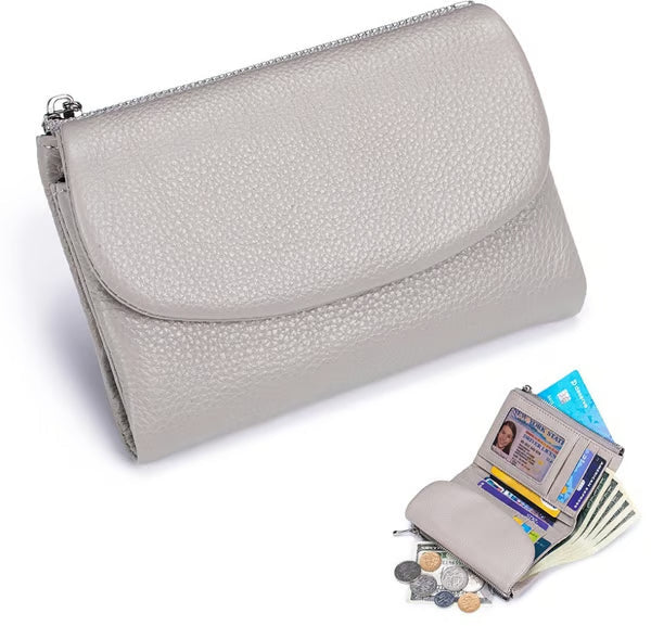 ✨⏰Unisex Pebble Real Leather RFID Wallet🔥