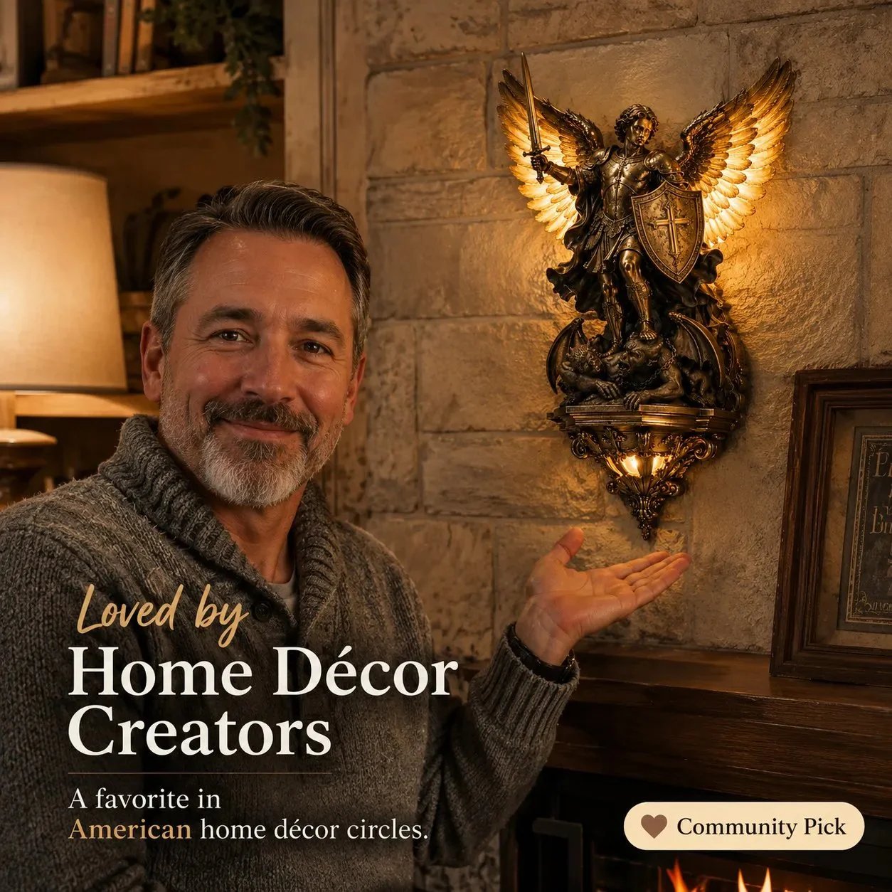 🕊️St. Michael Guardian Angel Wall Light✨
