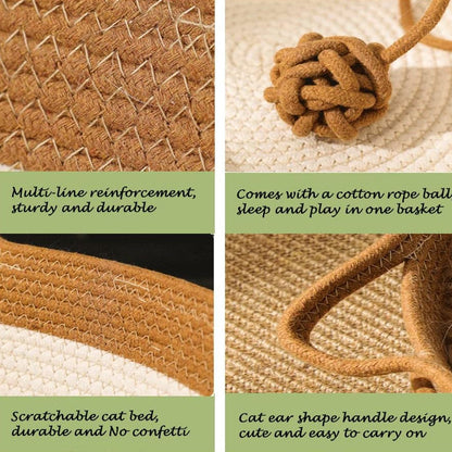 🐱Handwoven Cotton Rope Cat Bed🐱