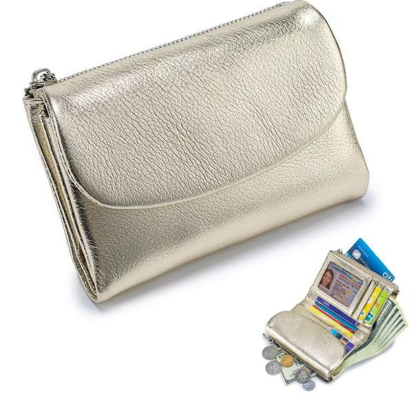 ✨⏰Unisex Pebble Real Leather RFID Wallet🔥