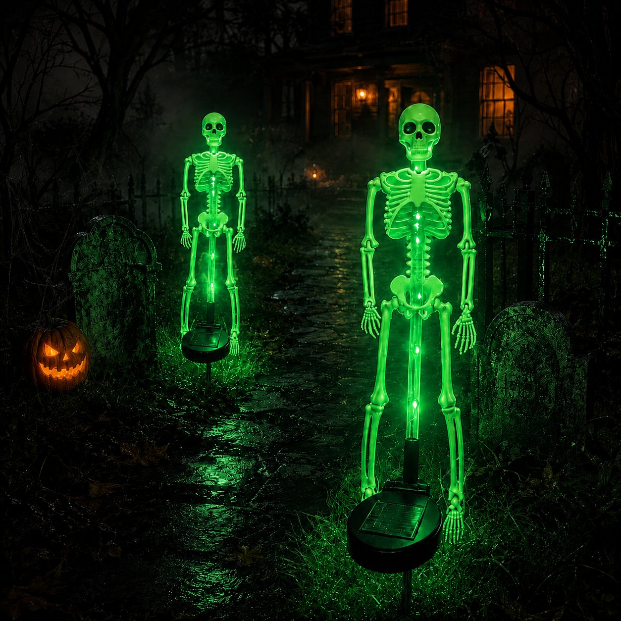 💀 Last Day 50% OFF – Solar Skull Garden Lights with Eerie Color-Changing Glow 🎃