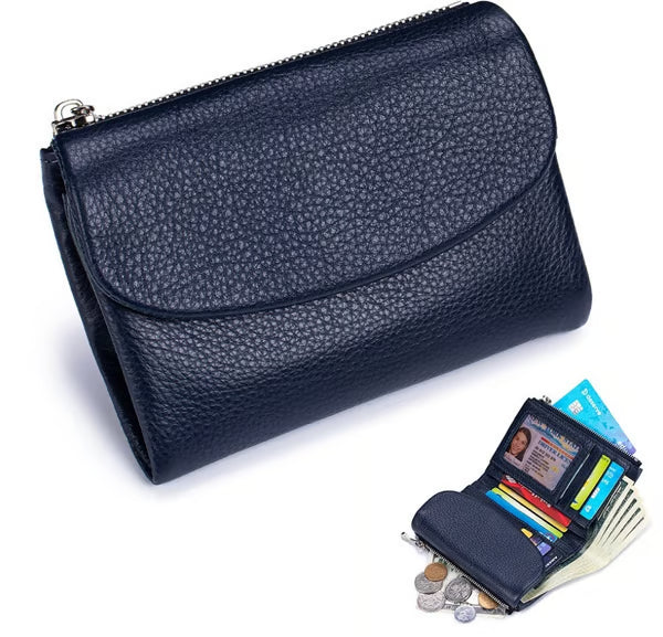✨⏰Unisex Pebble Real Leather RFID Wallet🔥