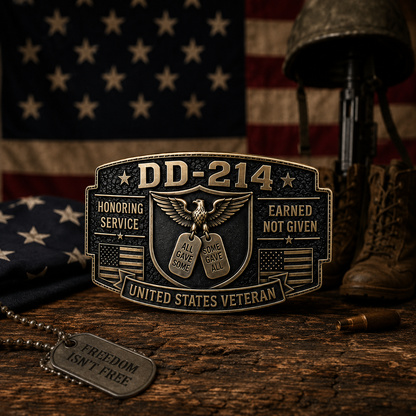 🎖️DD-214 Veteran Honor Belt Buckle - Crafted By VETERAN 'Robert Smith'