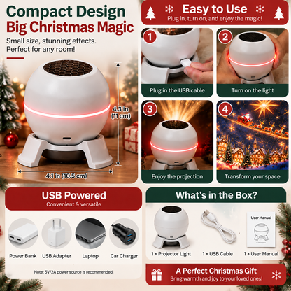 Jovqelo | Christmas Projection Night Light