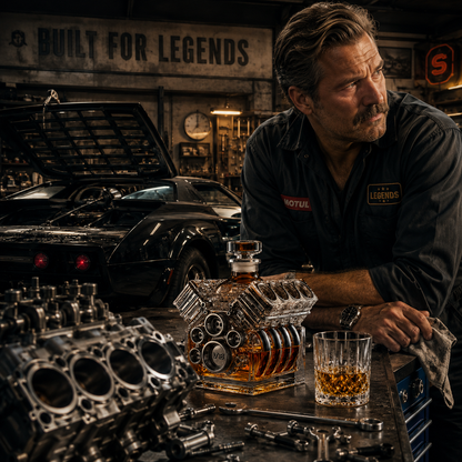🥃 V8 Engine Whiskey Decanter