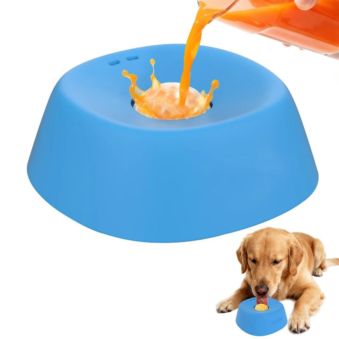 Slow-Feed Liquid Dog Bowls