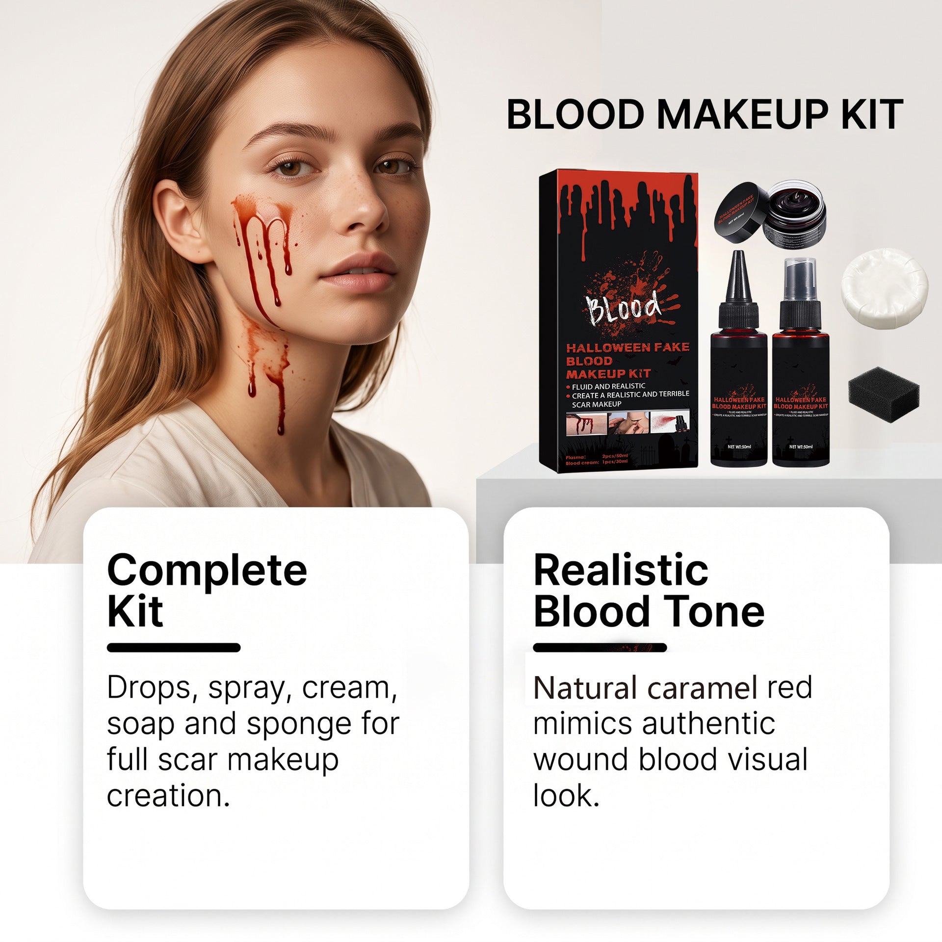 Halloween Fake Blood Makeup Kit 🩸🎃