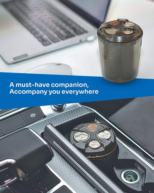 🪙Universal Car Coin Holder – High Capacity Change Organizer for Cup Holder