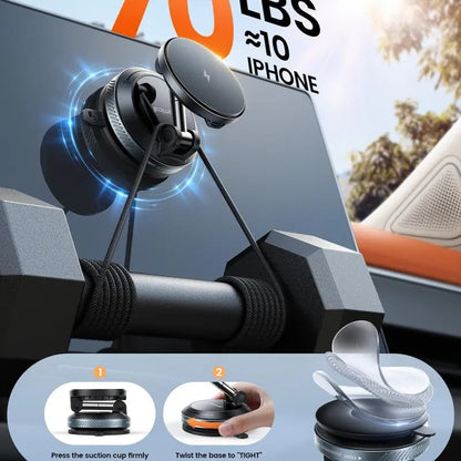 Suction Cup Dashboard Wireless Charger Magnetic Holder