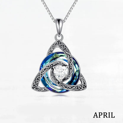 💖 Personalized Birthstone Celtic Knot Necklace for Women 🎁