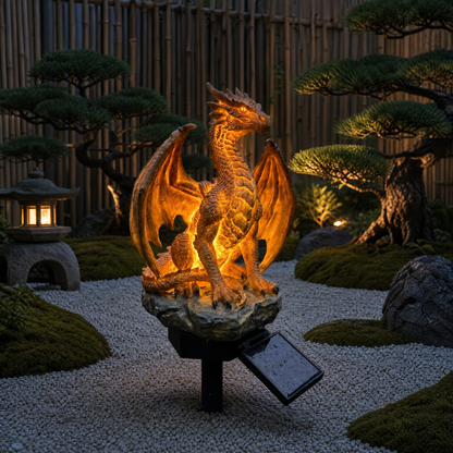 🔥Limited time 49% OFF🔥-Dragon Legacy Golden Ember Edition Solar Garden Light