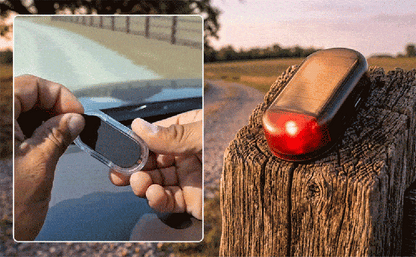 Solar Powered Motion Sensor Strobe Light & Loud Siren Alarm