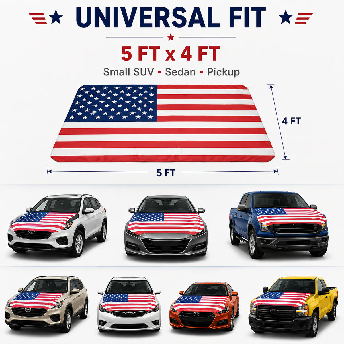 American Car Hood Flag