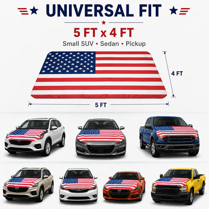 American Car Hood Flag