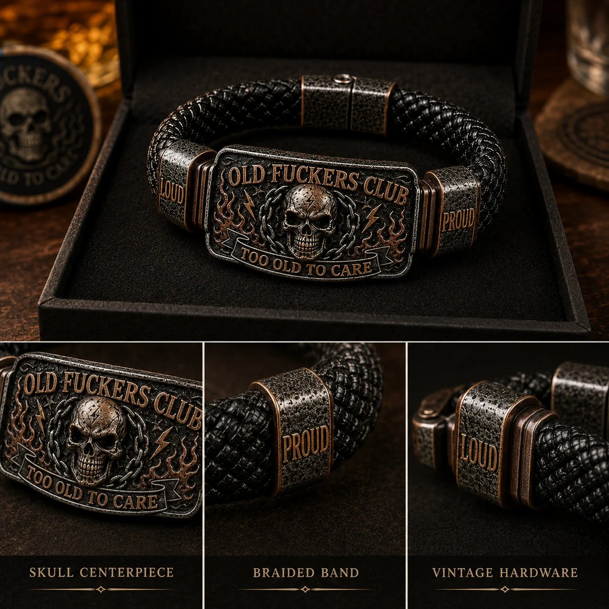 ☠️ Old Legends Club Bracele🪓 | 2026 Limited Edition Vintage Bracelet - Only 17 Left