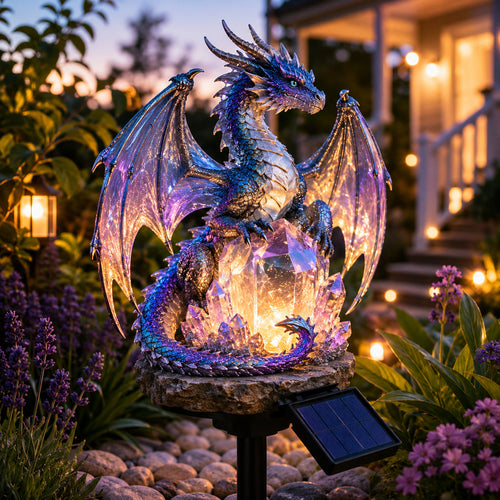 🔥 Solar Dragon Crystal Garden Light – Glowing Fantasy Yard Decor – Turn Your Garden Into a Dragon’s Treasure Cave 🐉✨