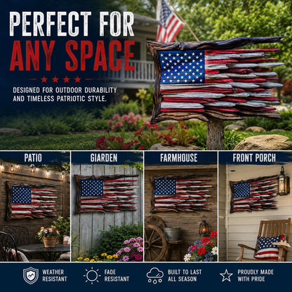 🇺🇸 Handmade Wooden American Flag Wall Art, 🔥Buy 2 FREE SHIPPING