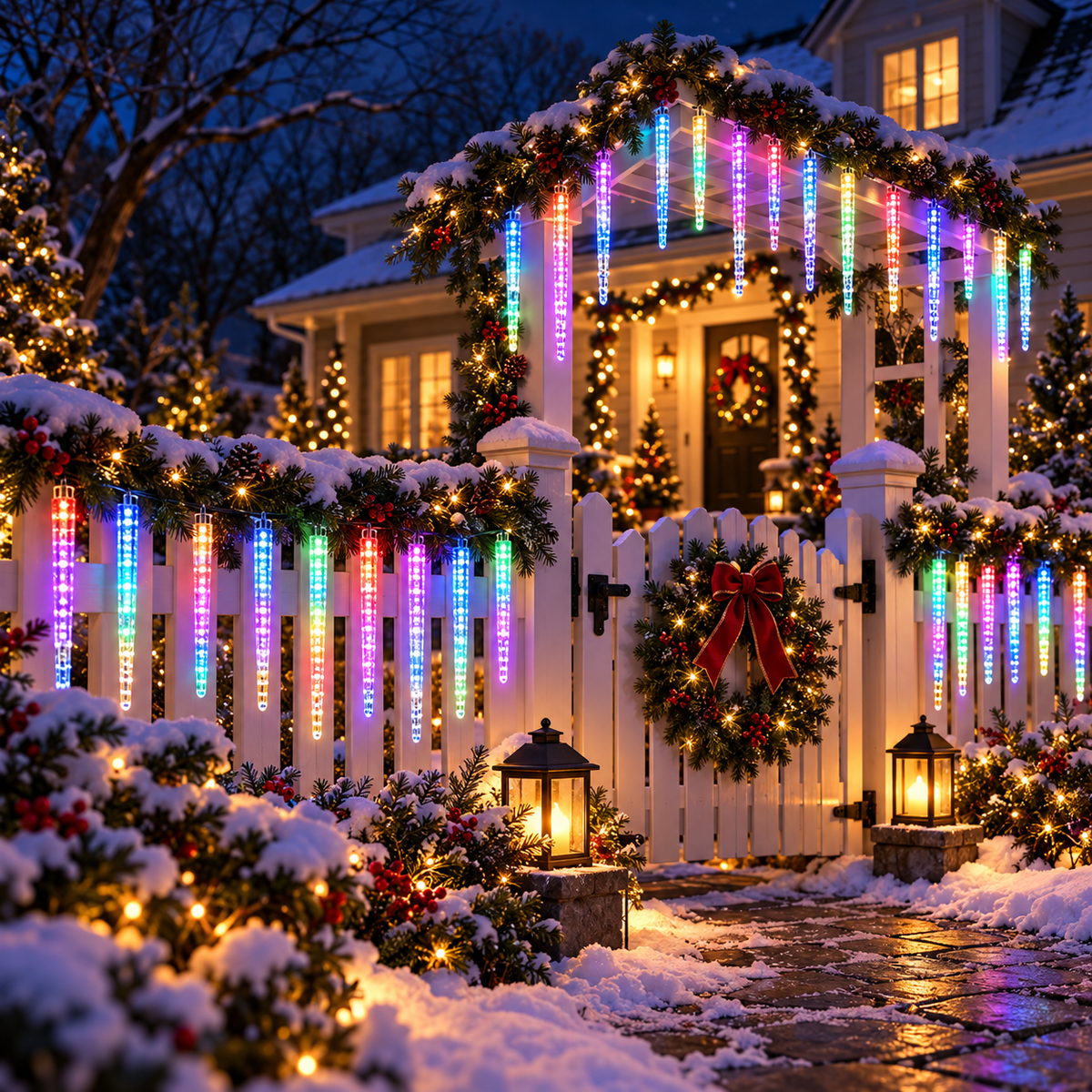 🔥 Up to 50% OFF – Outdoor Music-Sync Icicle Lights