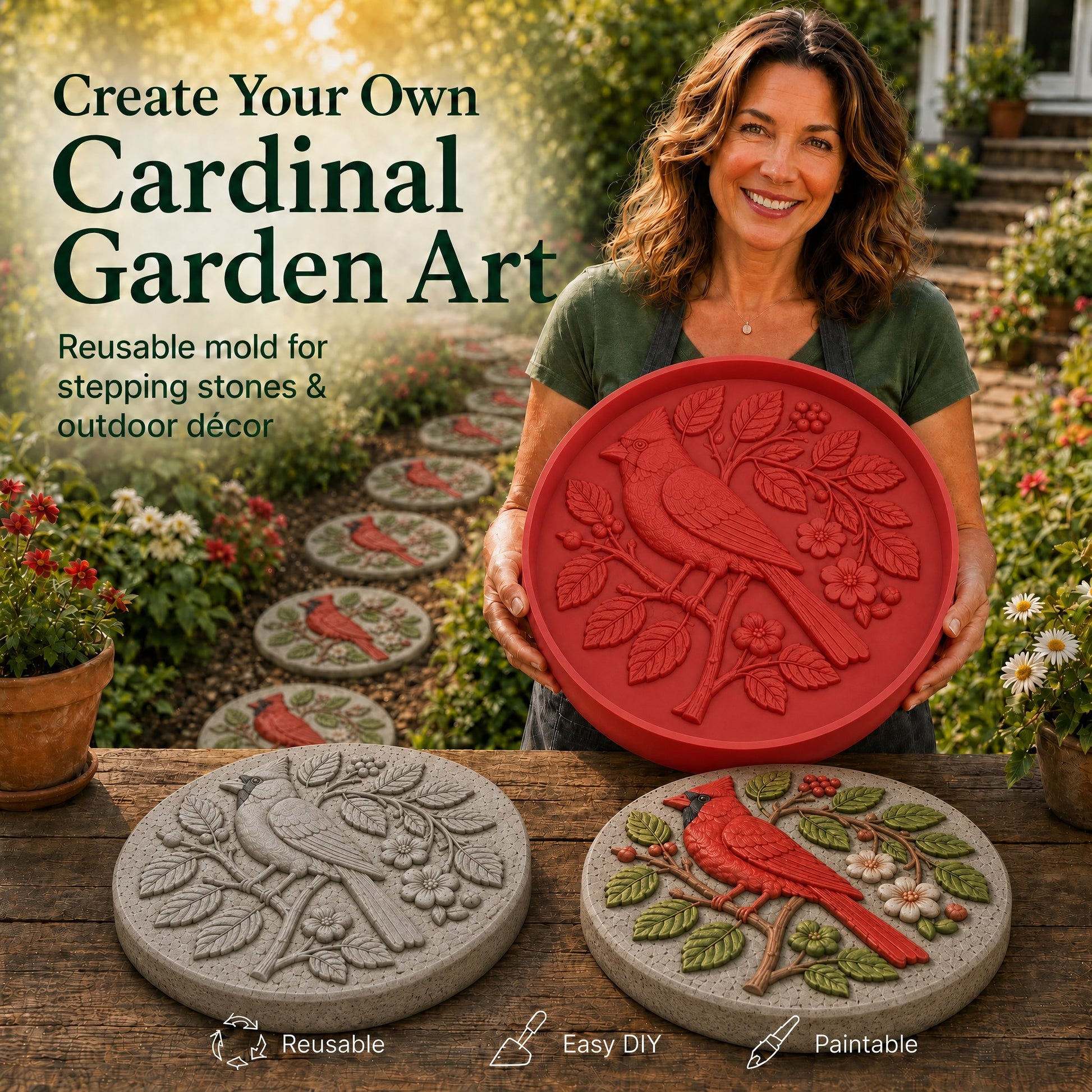 💥 LAST DAY 49% OFF - Reusable Animal-Themed Garden Art Mold – Bring Nature to Life in Your Garden (📦Buy 2 Free Shipping)