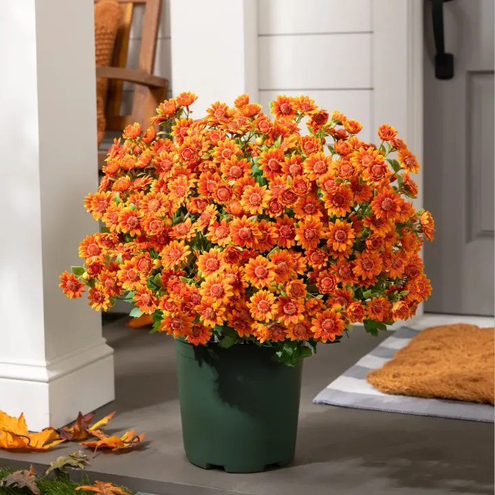 💥Last Day 70% OFF🌼Welcome autumn- Artificial Outdoor Sunset Mums Flowers - UV resistant, Waterproof, Windproof