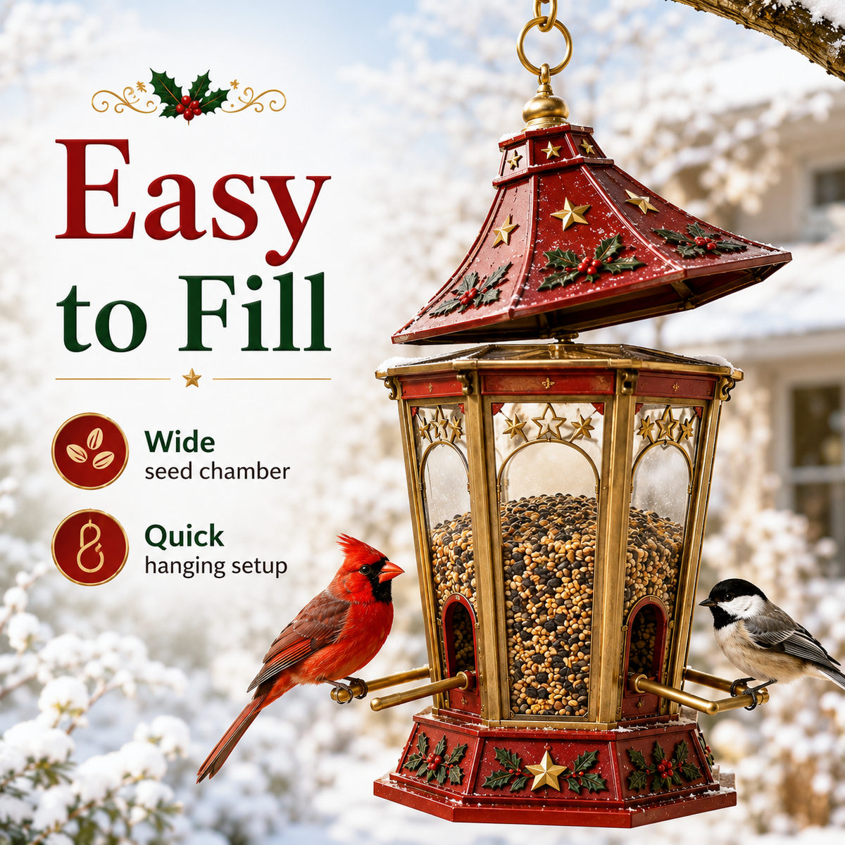 🔥Hot Sale 45% OFF🎄 Christmas Bird Feeder Collection