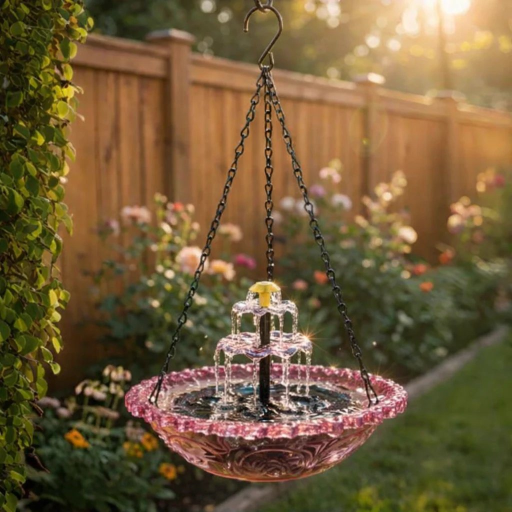 🔥🔥49% Off--Solar Cascade Hanging Bird Bath Fountain