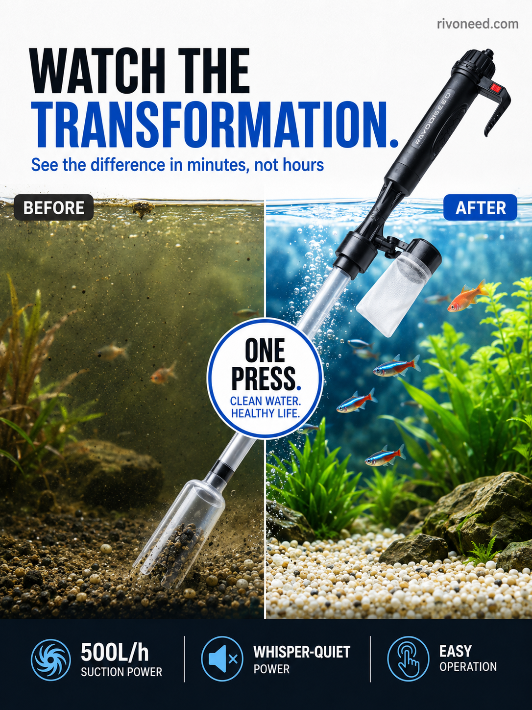🎉50% off 🔥 Electric Aquarium Gravel Cleaner✨