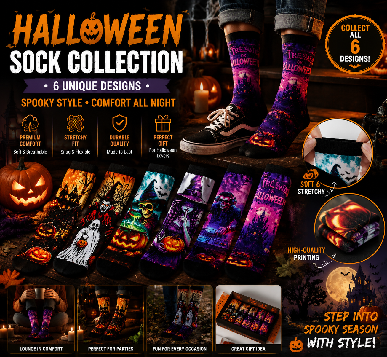 🎃 Halloween Sock Collection