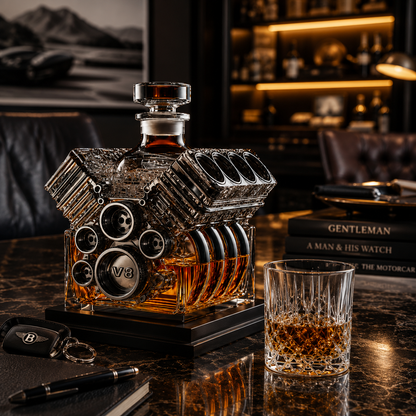 🥃 V8 Engine Whiskey Decanter