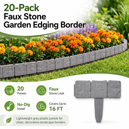 🏡2026 HOT SALE🥳💞50K+ SOLD!🌿✨ 70% OFF! Faux Stone Garden Edging Border! ♻️