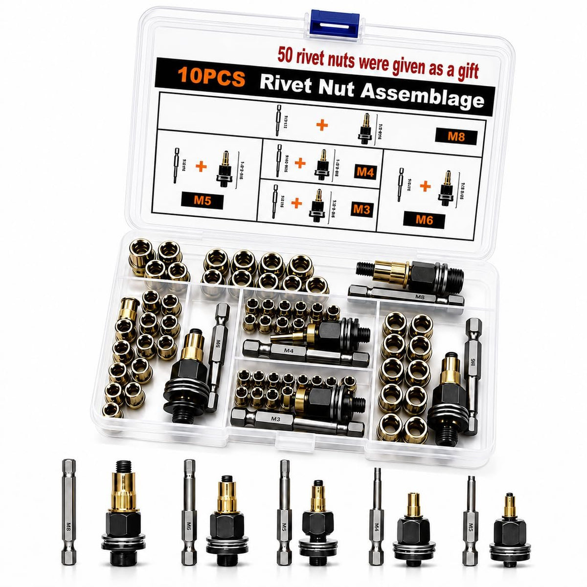 Carbon Steel Rivet Nut Tool Kit