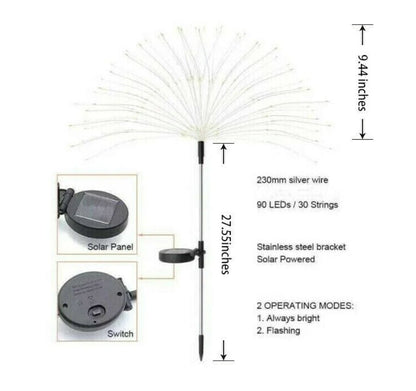 🔥LAST DAY 60% OFF - 🎁Waterproof Solar Garden Fireworks Lamp