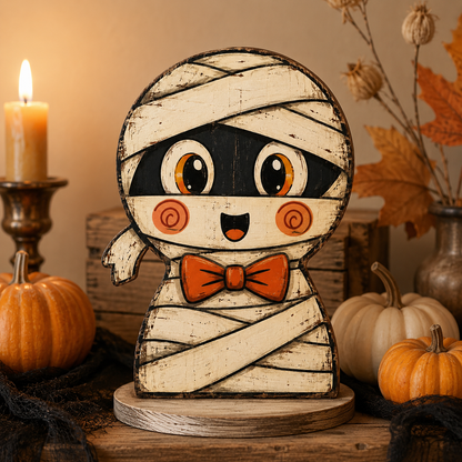👻🔥Vintage Halloween Wooden Character Tabletop Deco