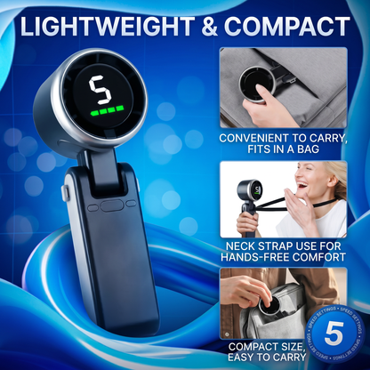 🔥 Upgraded Portable Handheld Turbo Fan – Powerful Cooling On The Go