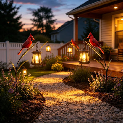 🔥Hot Sale 49% OFF🐦 Cardinal Solar Light—A Beautiful Garden Light That Feels Full of Life