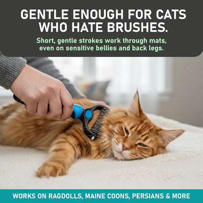 🐕2-in-1 Deshedding & Dematting Pet Brush