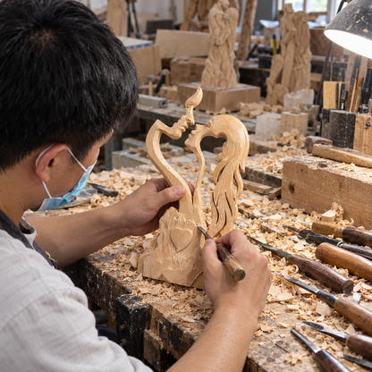 ❤️ Hand-Carved Christian Love Sculpture – A Timeless Symbol of Faith & Love, Perfect for Weddings & Anniversaries