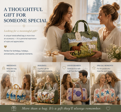 Beautifully handcrafted travel bags designed to bring art, comfort, and personality into every journey.