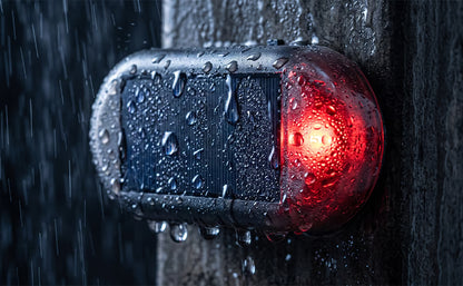 Solar Powered Motion Sensor Strobe Light & Loud Siren Alarm
