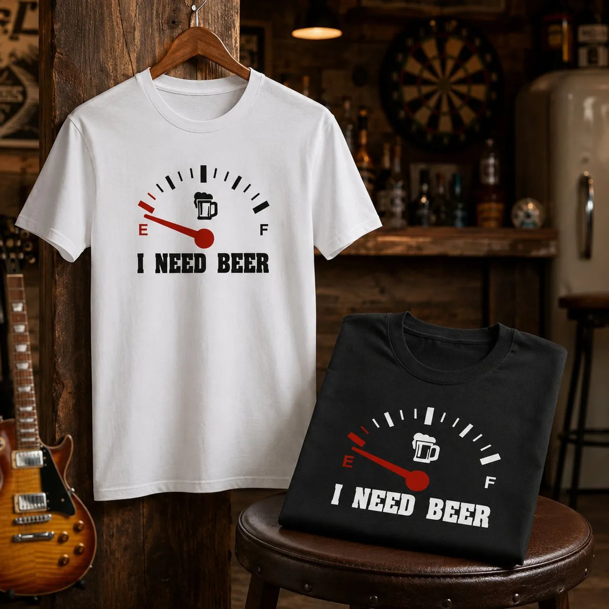 Lustiges Herren-T-Shirt: „I Need Beer“ – für Bierliebhaber